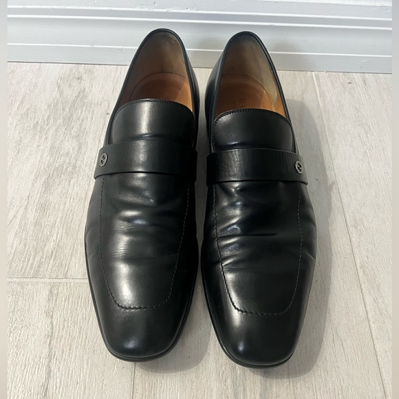 GUCCI Interlocking G Calf Skin Leather Slip-On Loafer 12.5 - Picture 2 of 8